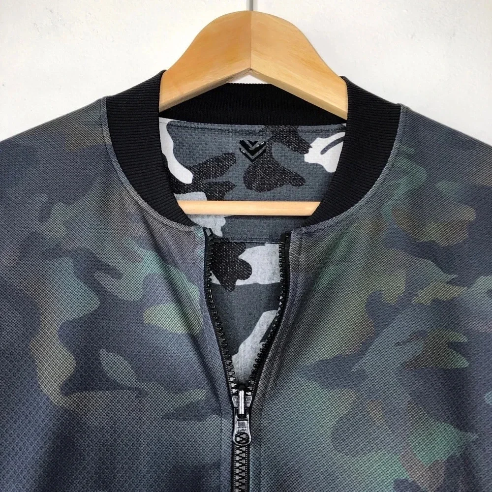 WITH Wear it to Heart Reversible Lightweight Camouflage‎ Bomber Jacket Size S